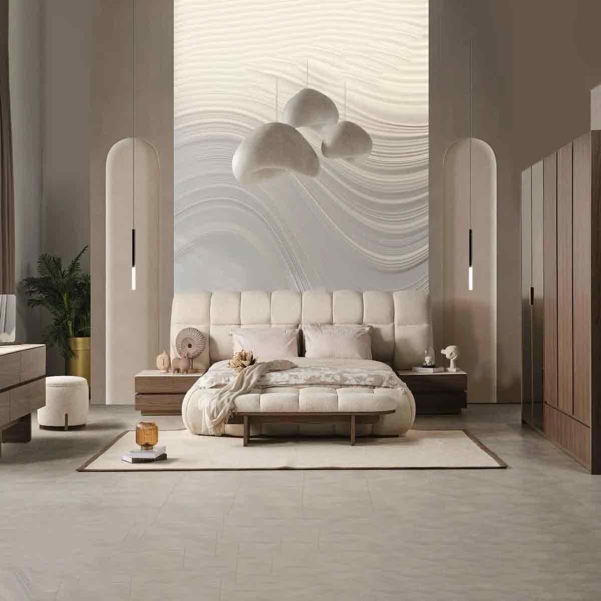 Tranquil bedroom bed 3